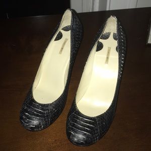 Genuine snake upper leather high heels